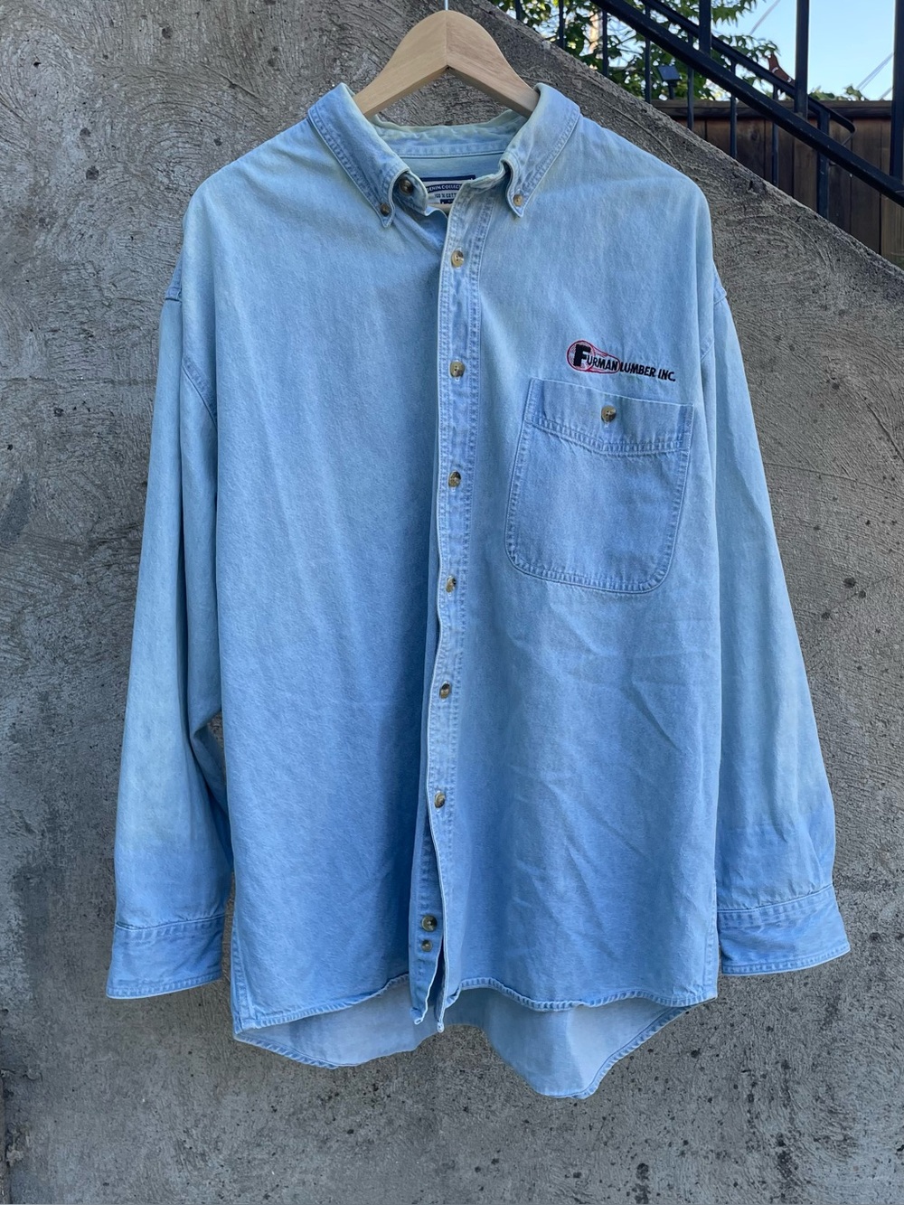 Vintage 90s Lee denim button up shirt XL